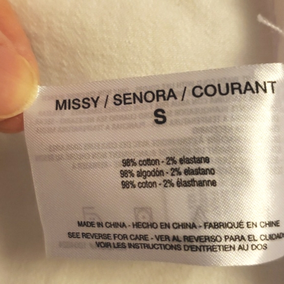 Nine West white stretch denim Jacket S NWT - Picture 10 of 16